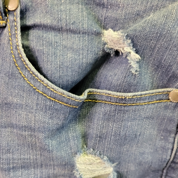Torrid Women's Distressed Denim "Bombshell Skinny" Premium Stretch Jeans sz 22R - Picture 6 of 10
